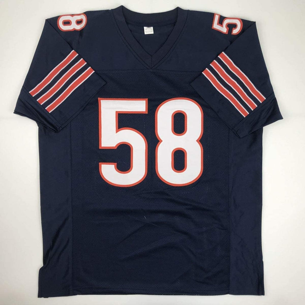 Autographed/Signed Roquan Smith Chicago Blue Football Jersey JSA COA