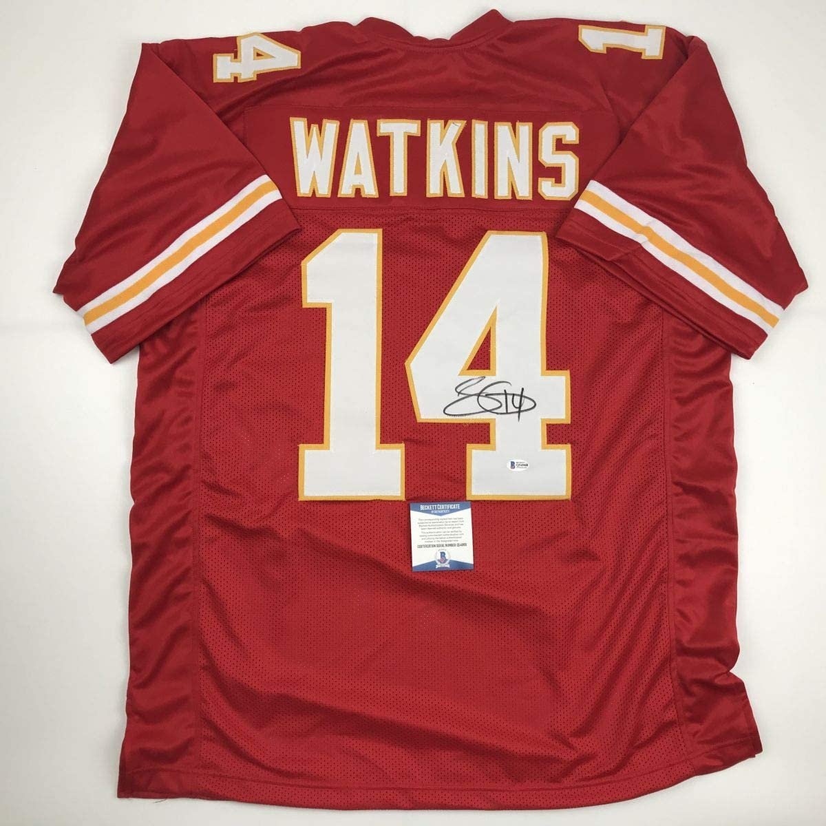 Autographed/Signed Sammy Watkins Kansas City Red Football Jersey Beckett BAS COA