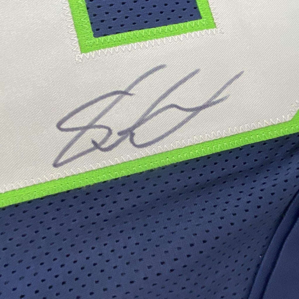 Autographed/Signed Shaquem Griffin Seattle Blue Football Jersey JSA COA