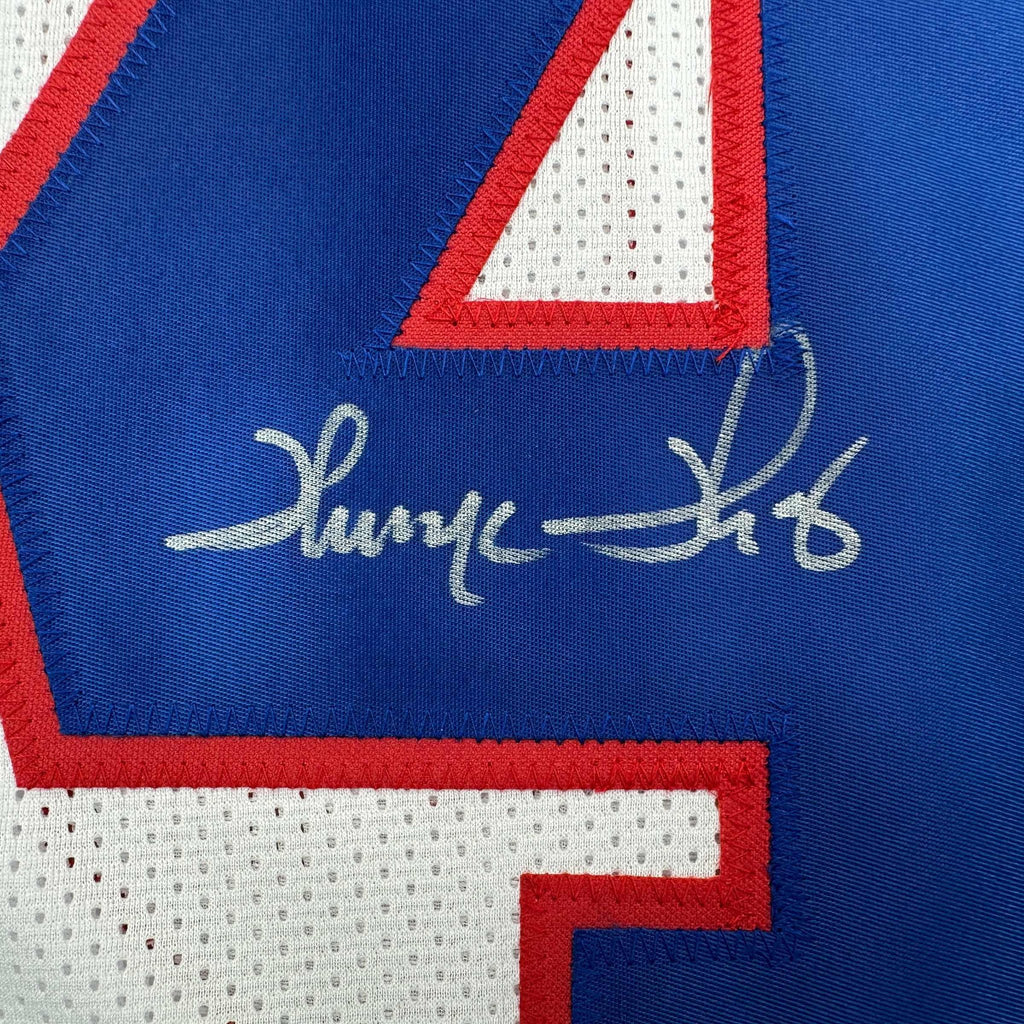 Autographed/Signed Thurman Thomas Buffalo White Football Jersey Beckett BAS COA
