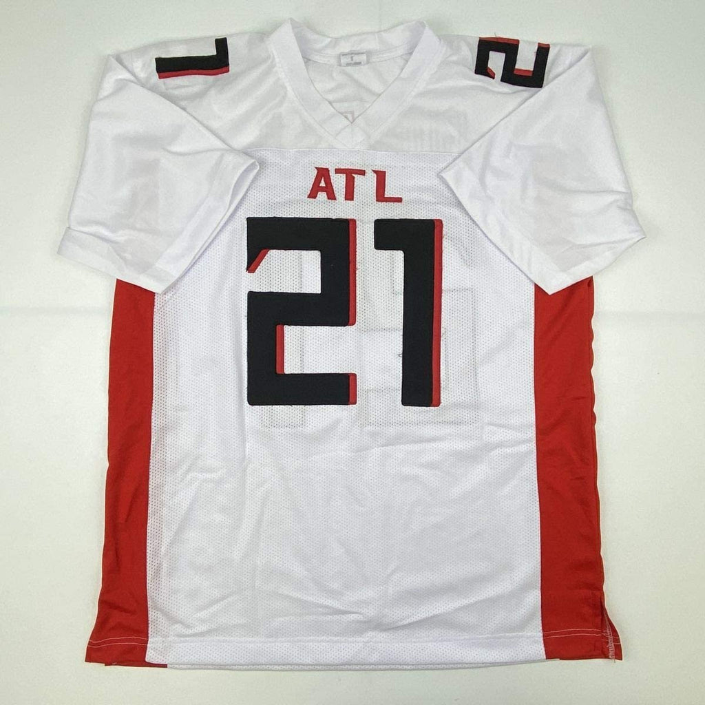 Autographed/Signed Todd Gurley II Atlanta White Football Jersey Beckett BAS COA