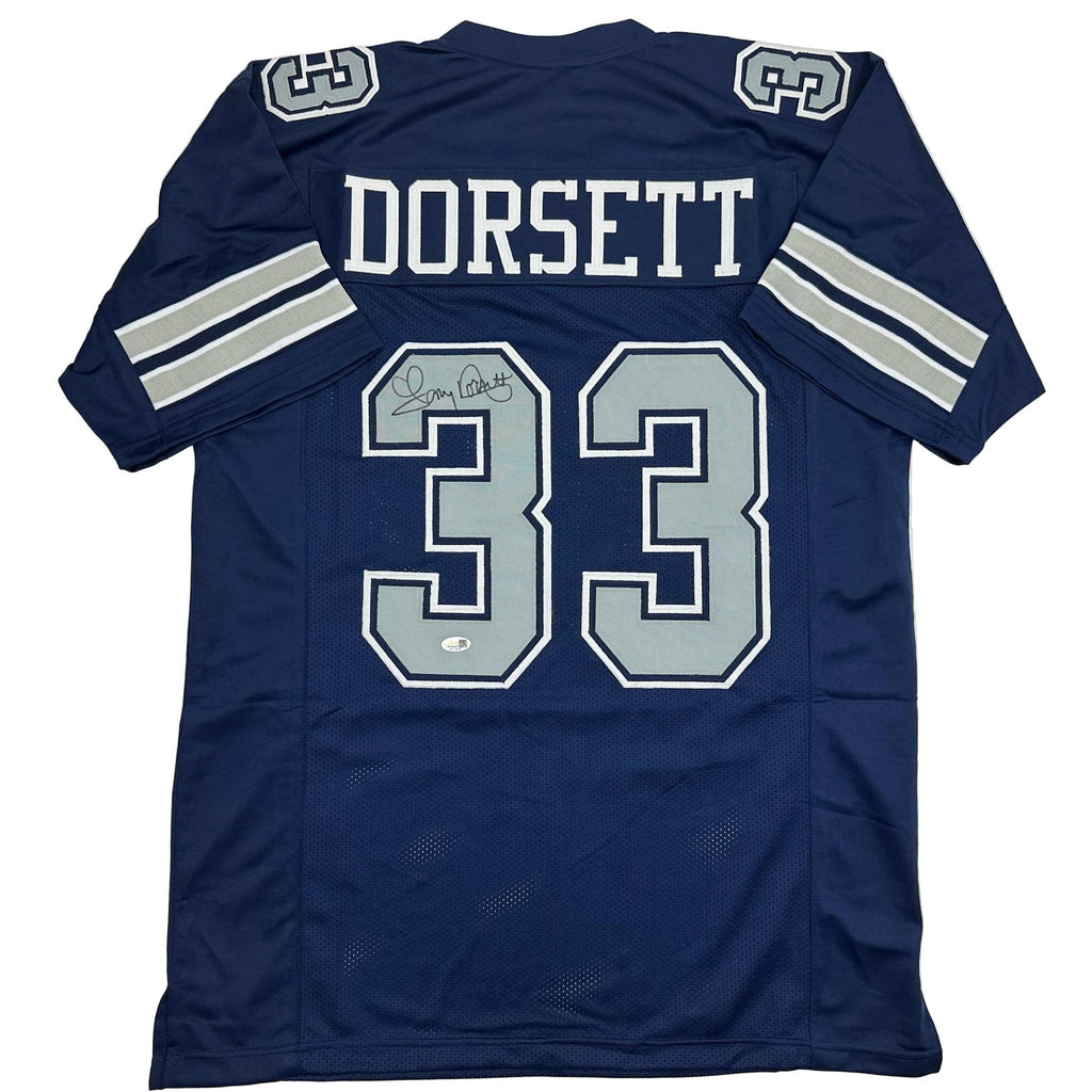 Autographed/Signed Tony Dorsett Dallas Dark Blue Football Jersey JSA COA