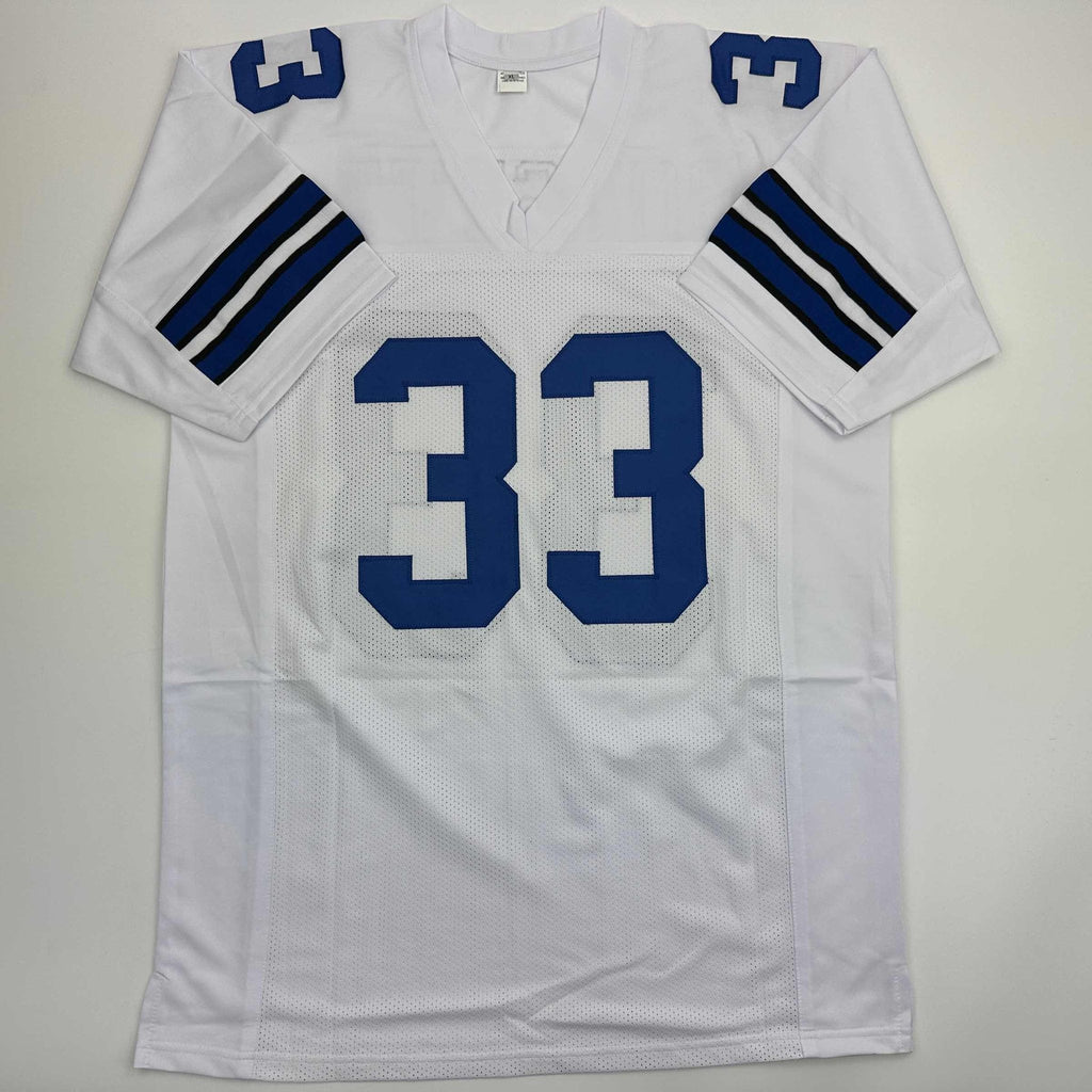 Autographed/Signed Tony Dorsett Dallas White Football Jersey JSA COA