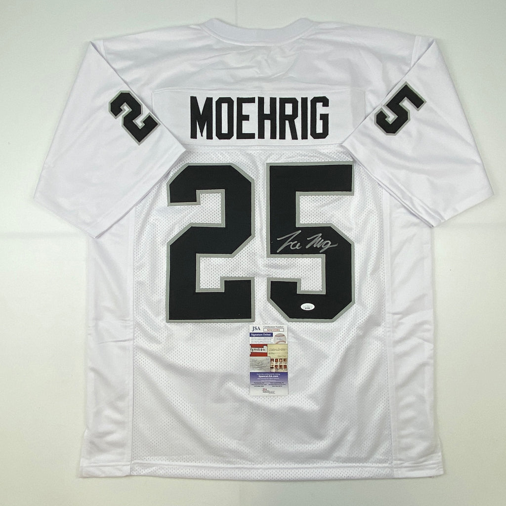 Autographed/Signed Trevon Moehrig Las Vegas Oakland White Football Jersey JSA COA