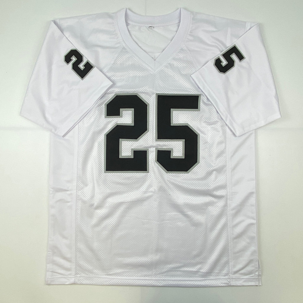 Autographed/Signed Trevon Moehrig Las Vegas Oakland White Football Jersey JSA COA