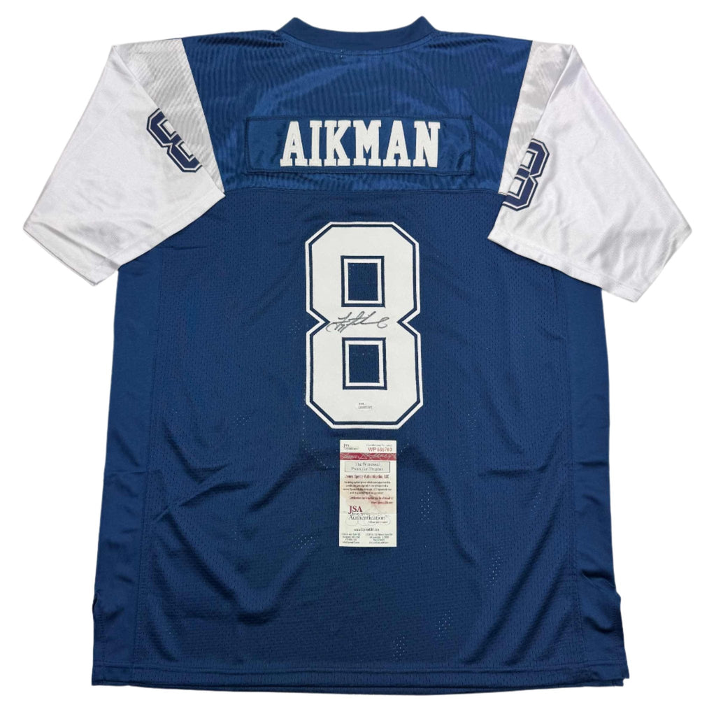 Autographed/Signed Troy Aikman Dallas Football Jersey JSA COA