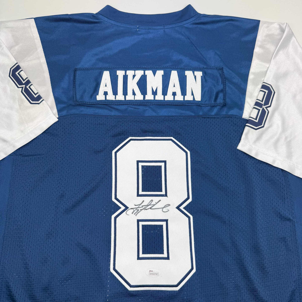 Autographed/Signed Troy Aikman Dallas Football Jersey JSA COA