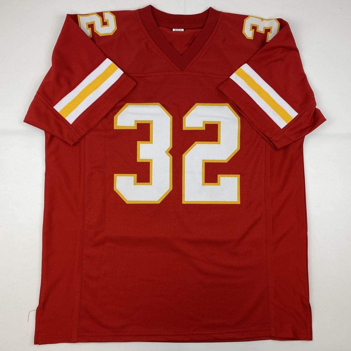 Autographed/Signed Tyrann Mathieu Kansas City Red Football Jersey JSA COA