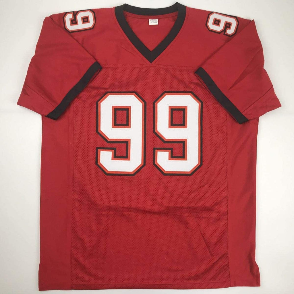 Autographed/Signed Warren Sapp Tampa Bay Red Football Jersey PSA/DNA COA
