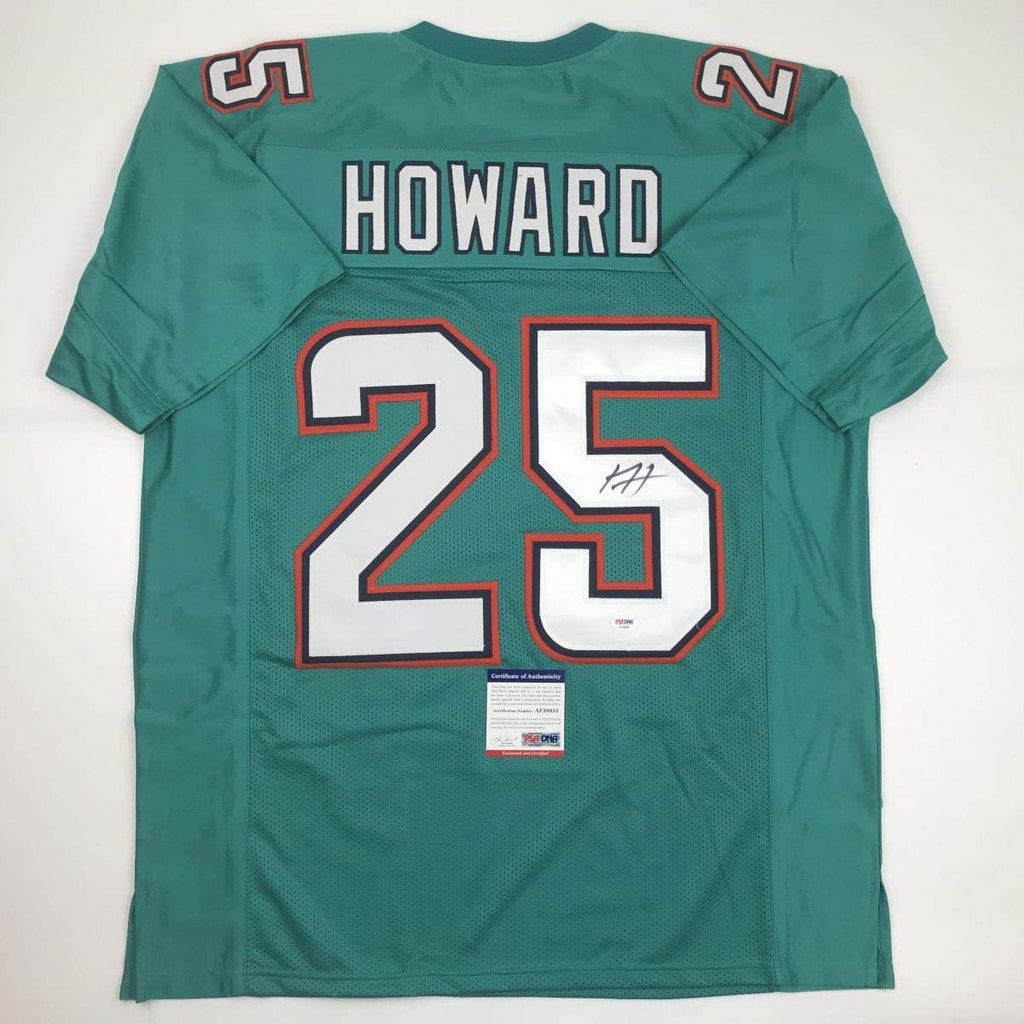 Autographed/Signed Xavien Howard Miami Teal Football Jersey PSA/DNA COA