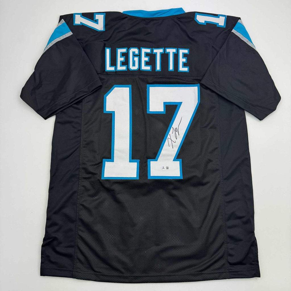 Autographed/Signed Xavier Legette Carolina Black Football Jersey Beckett BAS COA