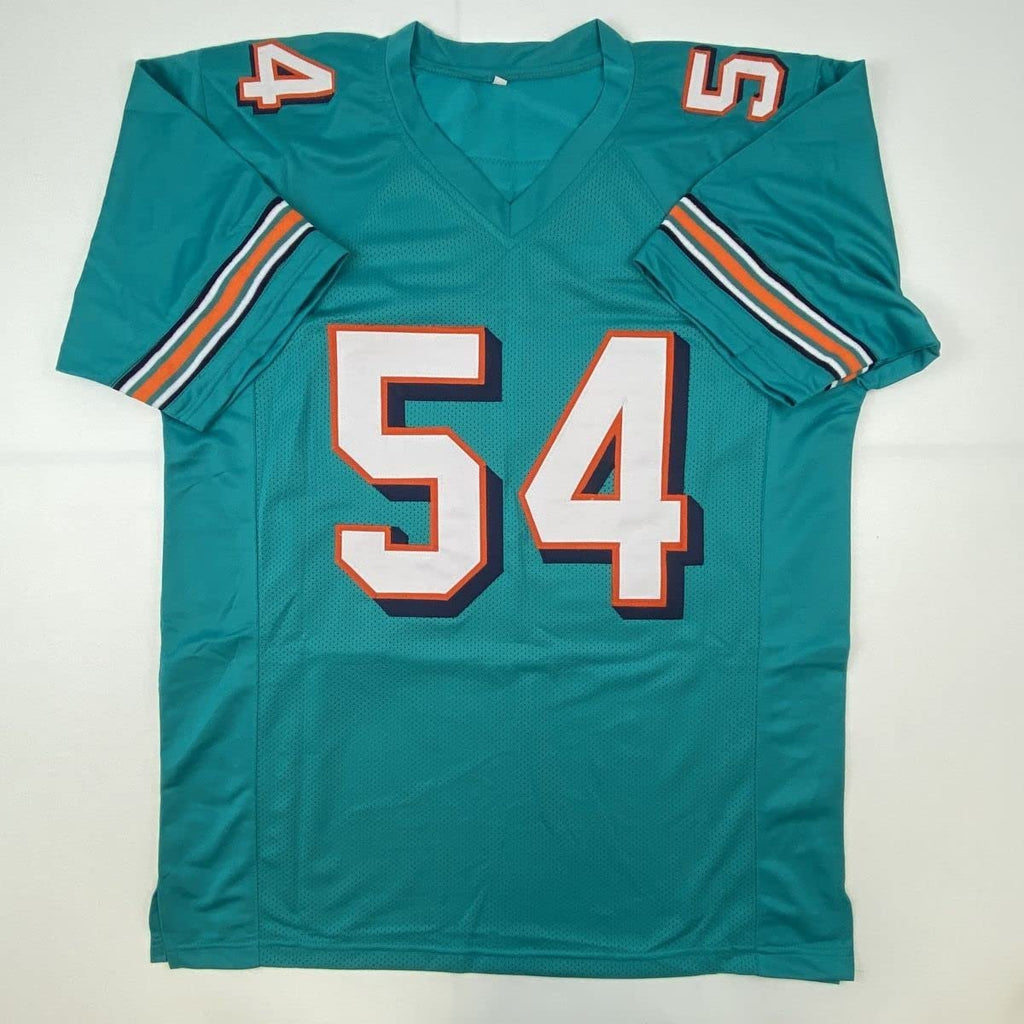 Autographed/Signed Zach Thomas Miami Teal Football Jersey JSA COA