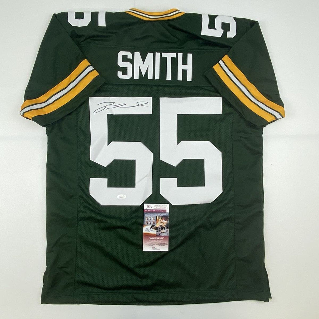 Autographed/Signed Za'Darius Smith Green Bay Green Football Jersey JSA COA