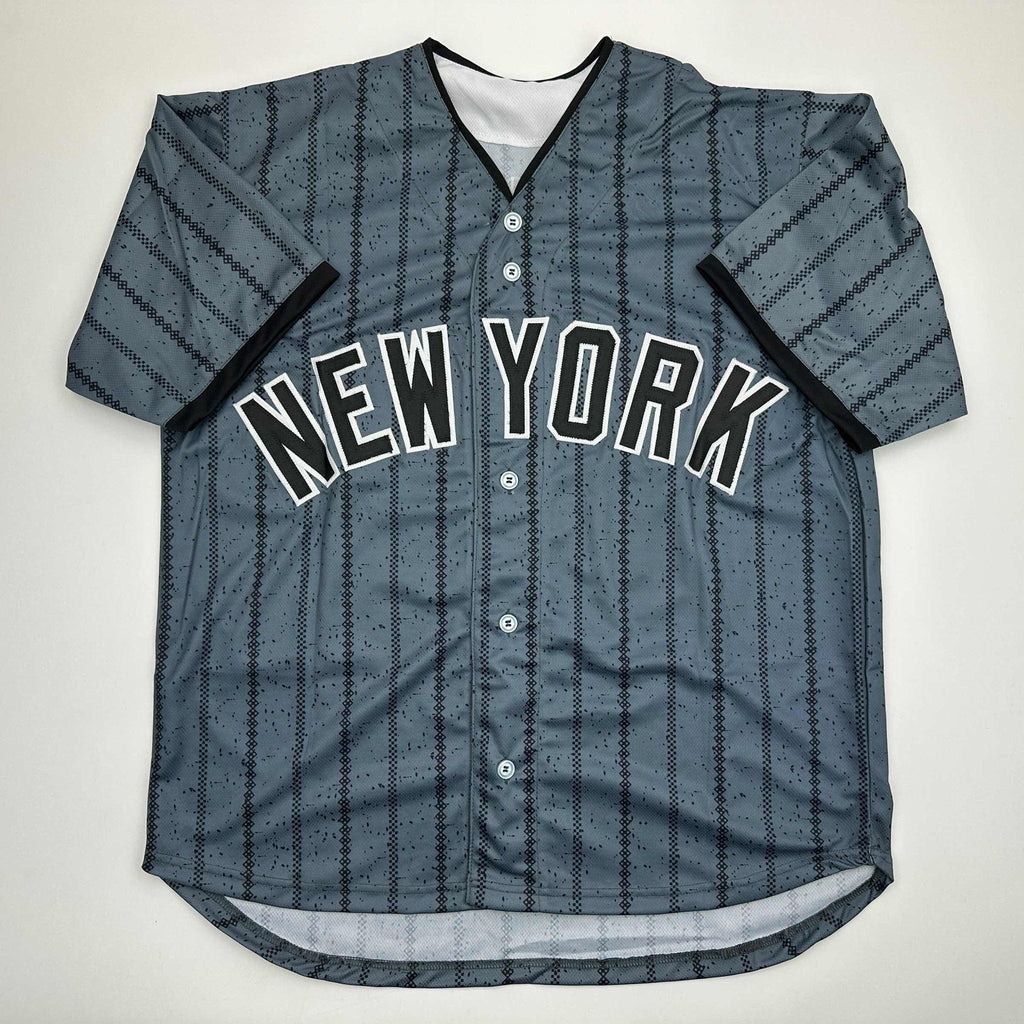 Autographed/Signed Mark Vientos New York CIty Connect Grey Baseball Jersey Beckett BAS COA