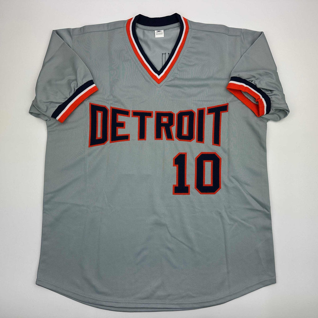 Autographed/Signed Jim Leyland Detroit Grey Baseball Jersey JSA COA