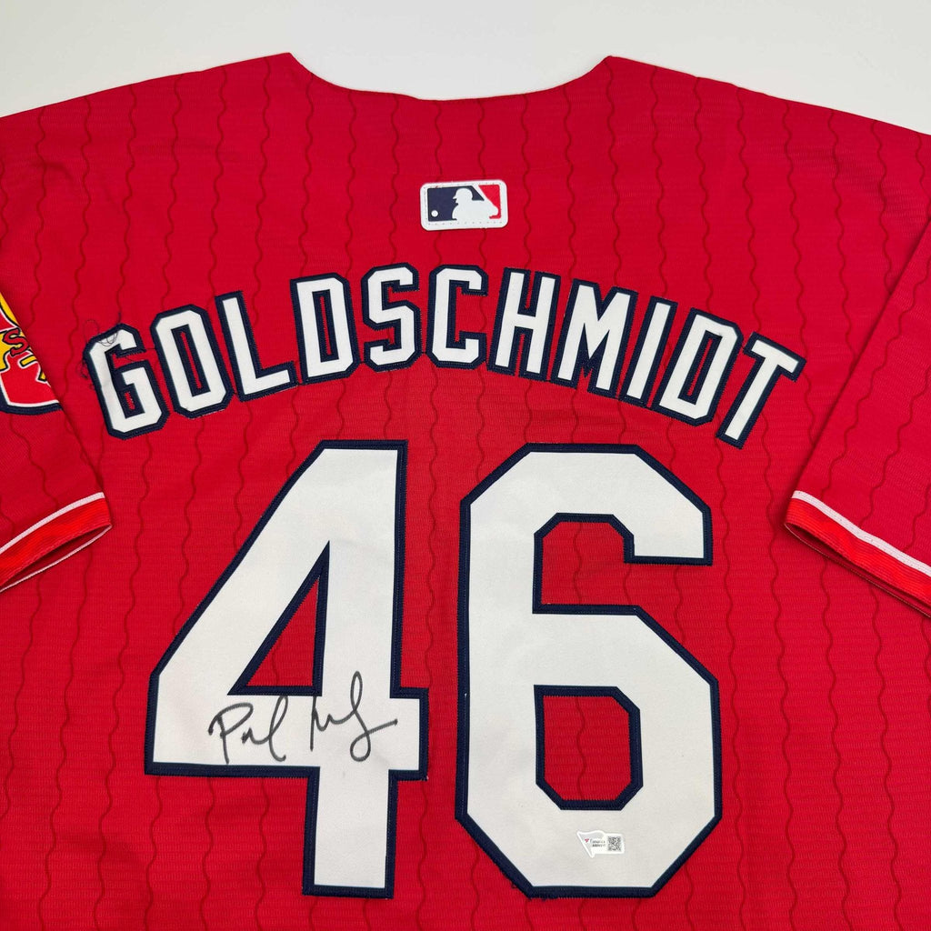 Autographed/Signed Paul Goldschmidt St. Louis Cardinals Authentic Red Baseball Jersey Fanatics COA