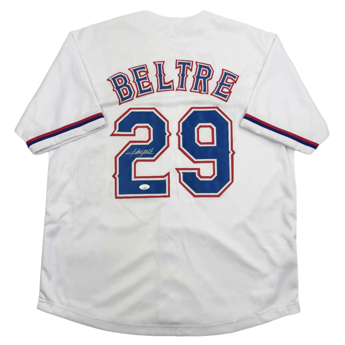 Autographed/Signed Adrian Beltre Texas White Baseball Jersey JSA COA