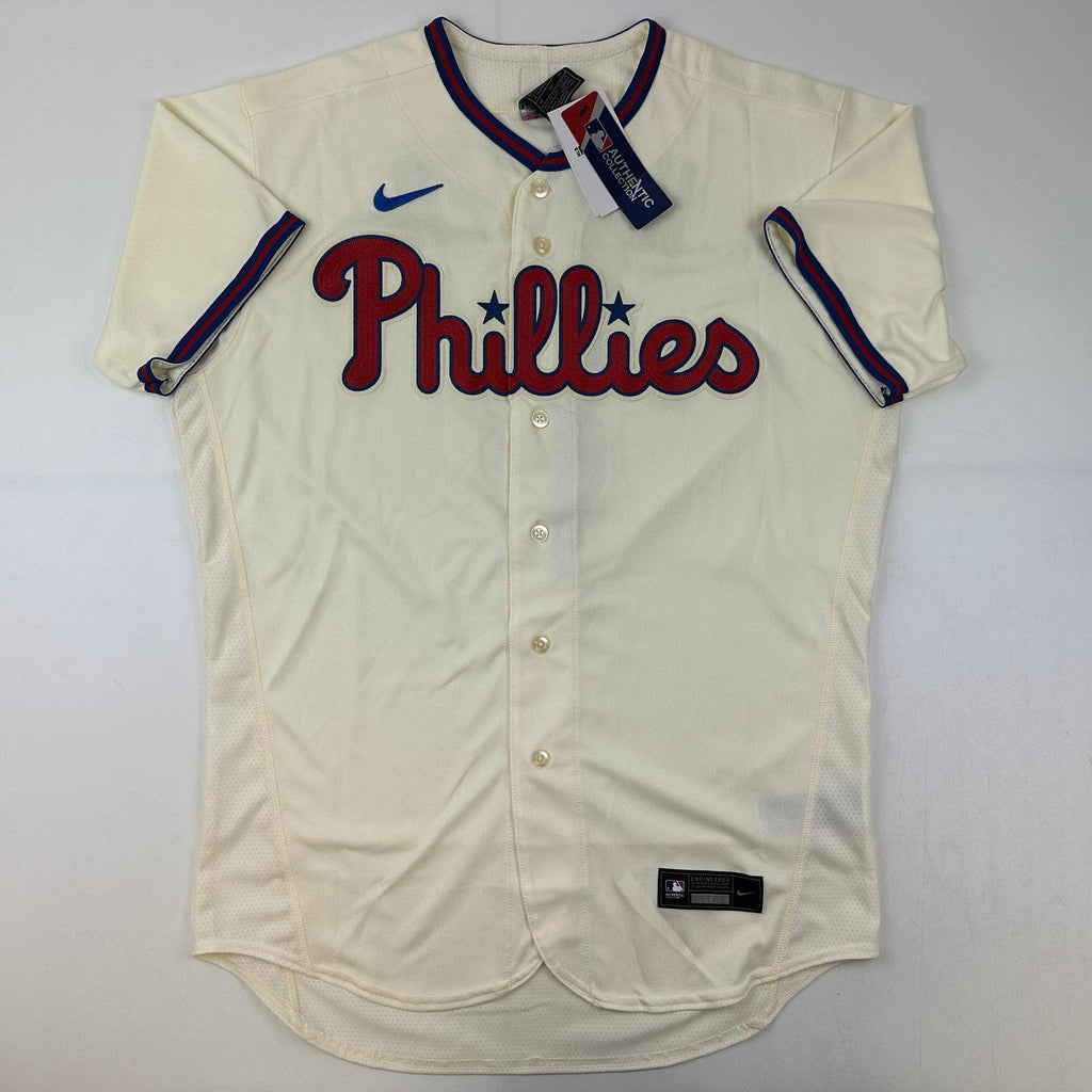 Autographed/Signed Bryce Harper Philadelphia Phillies Cream Authentic Baseball Jersey Fanatics & MLB COA