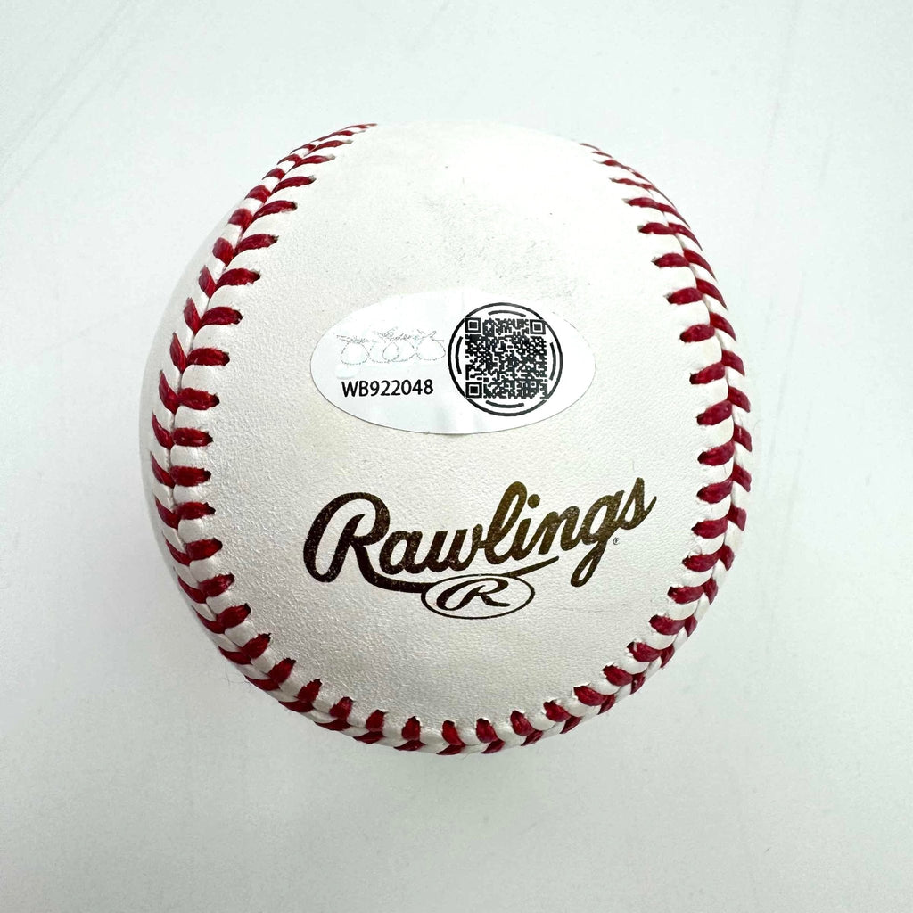 Autographed/Signed John Lackey 2016 World Series Rawlings Official Major League ROML Baseball JSA COA