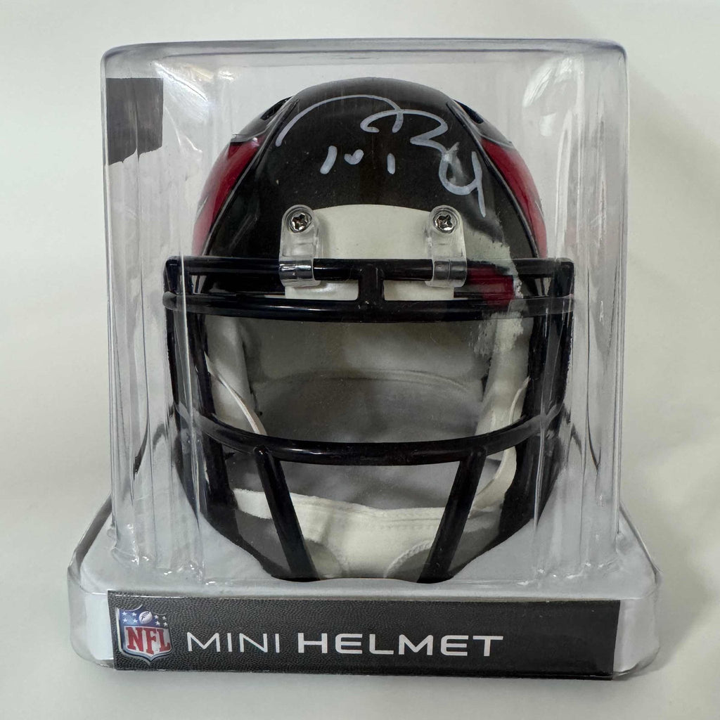 Autographed/Signed Tom Brady Tampa Bay Buccaneers Football Mini Helmet Fanatics COA