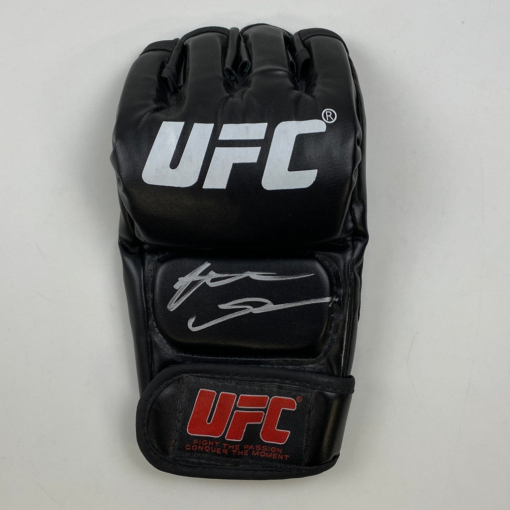 Autographed/Signed Nate Nathan Diaz UFC MMA Ultimate Fighting Black Glove Beckett BAS COA