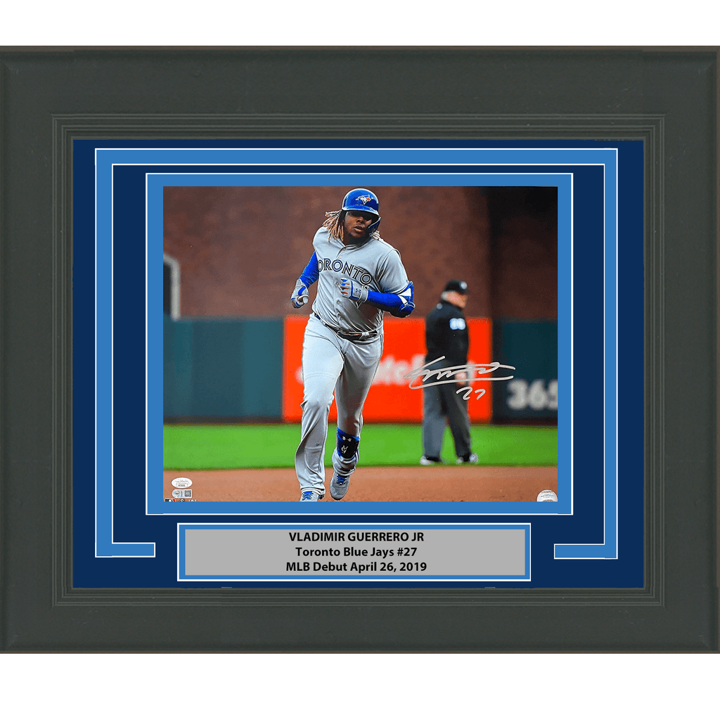 Autographed/Signed Vladimir Guerrero Jr. Toronto Blue Jays 16x20 Baseball Photo JSA COA #2