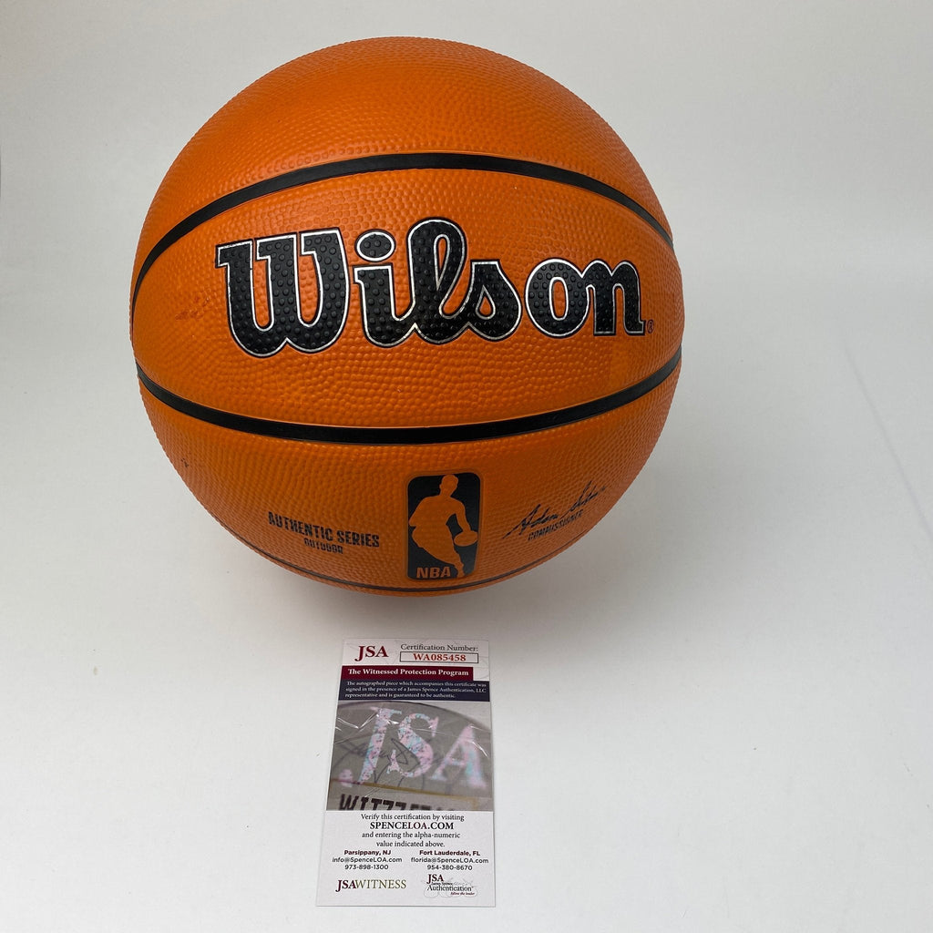 Autographed/Signed Tyrese Maxey Philadelphia 76ers Sixers Full Size Wilson Basketball JSA COA