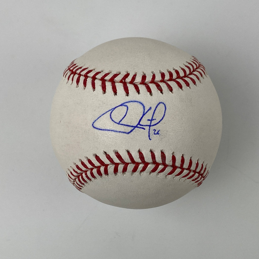 Autographed/Signed Chase Utley Rawlings Official Major League Baseball ROML MLB COA