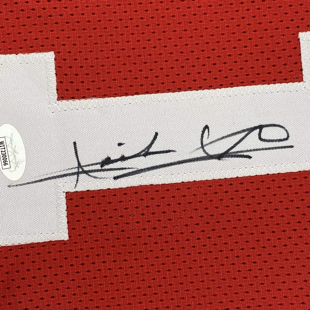Autographed/Signed Isiah Thomas Indiana Red Basketball Jersey JSA COA