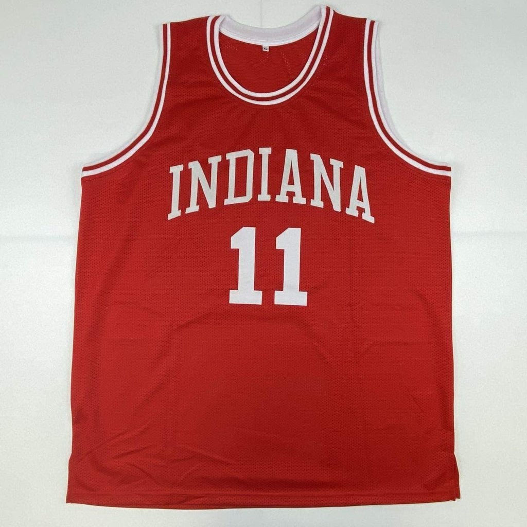 Autographed/Signed Isiah Thomas Indiana Red Basketball Jersey JSA COA
