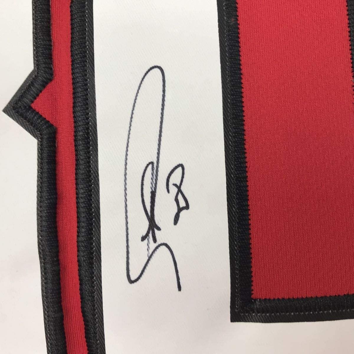 Framed Autographed/Signed Stephen Steph Curry 35x39 Davidson Wildcats Red Basketball Jersey JSA COA/LOA