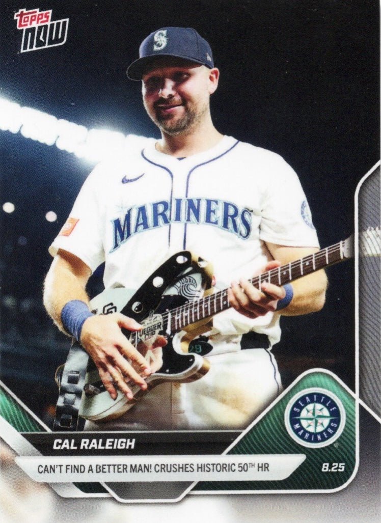 2025 Topps Now Cal Raleigh #609SP Seattle Mariners Baseball Card