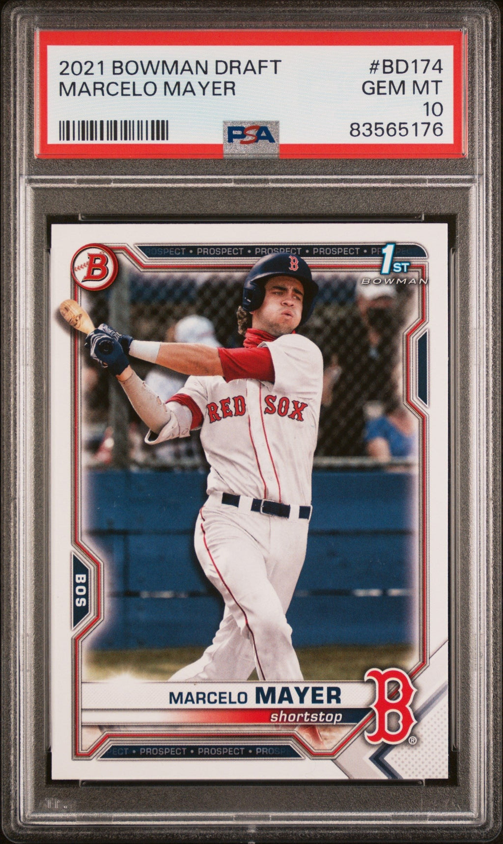 Graded 2021 Topps Bowman Draft Marcelo Mayer #BD174 Rookie RC Baseball Card PSA 10 Gem Mint