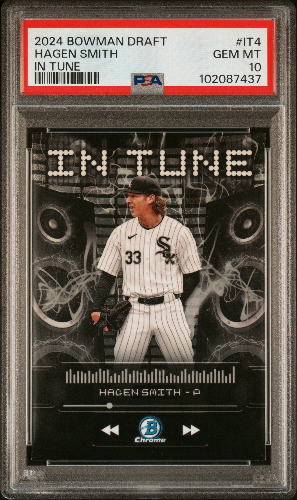 Graded 2024 Topps Bowman Draft Hagen Smith #IT4 In Tune Rookie RC Baseball Card PSA 10 Gem Mint