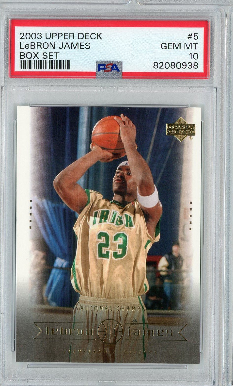 Graded 2003 Upper Deck LeBron James #5 Box Set Rookie RC Basketball Card PSA 10 Gem Mint