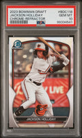Graded 2023 Topps Bowman Draft Jackson Holliday #BDC118 Chrome Refractor Rookie RC Baseball Card PSA 10 Gem Mint