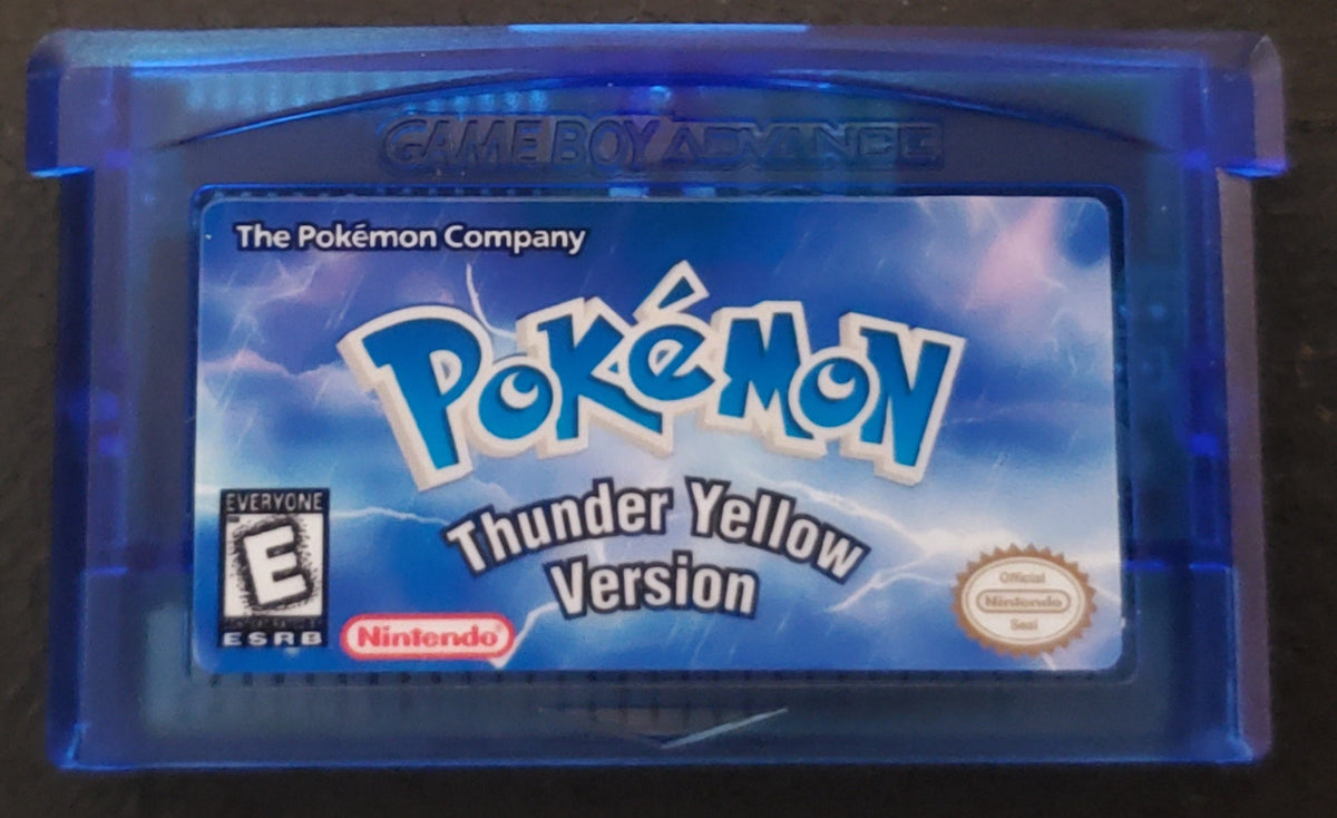 Pokemon Thunder Yellow GBA ROM Hack Video Game Custom Gameboy Advance