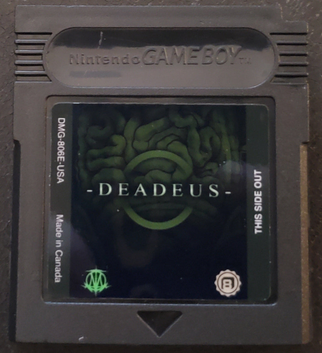 Deadeus Gameboy GB Video Game Catridge 2019 Home Brew