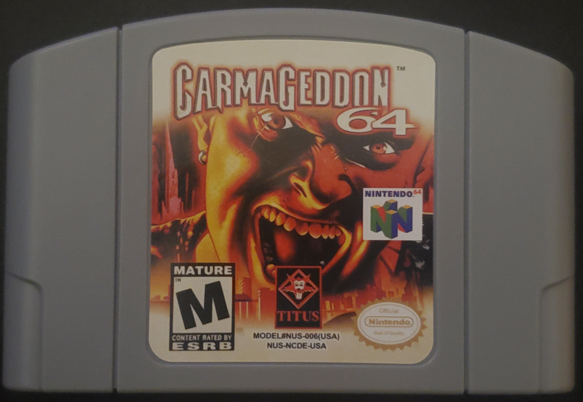 Carmageddon N64 Nintendo 64 Video Game Cartridge 2000