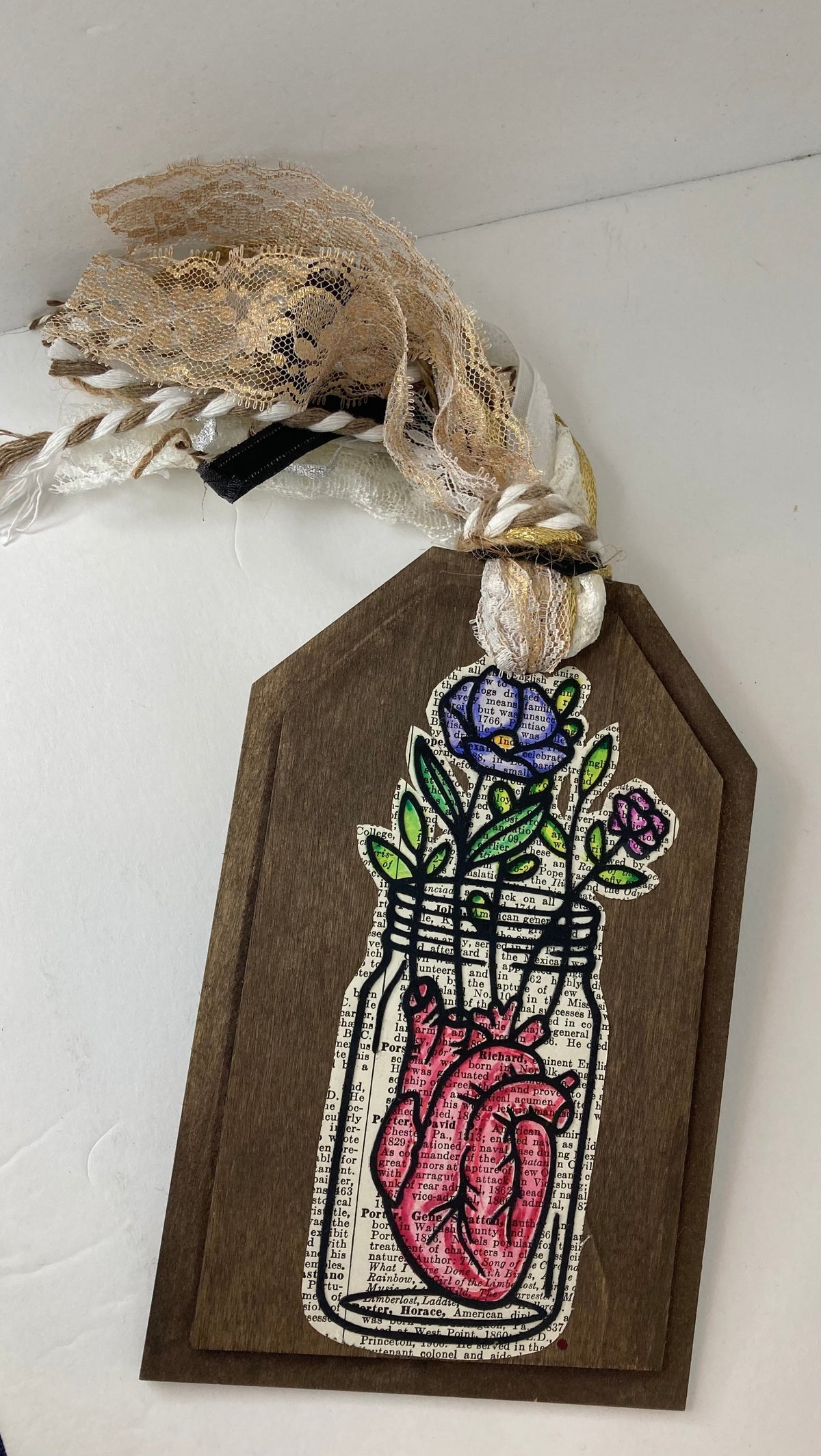 Floral Heart Mixed Media Art