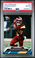 Graded 2024 Topps Now Jayden Daniels #19 Blue /49 Rookie RC Football Card PSA 8 Near Mint