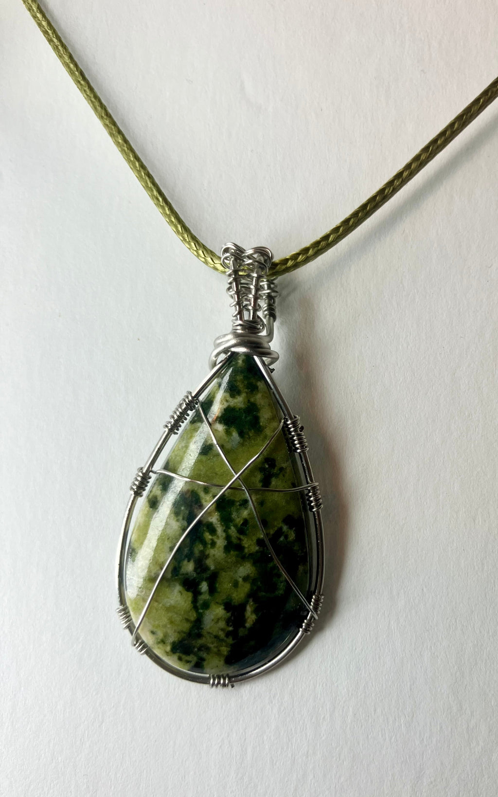 Wire Wrapped Stone and Crystal Necklaces, Stainless Steel