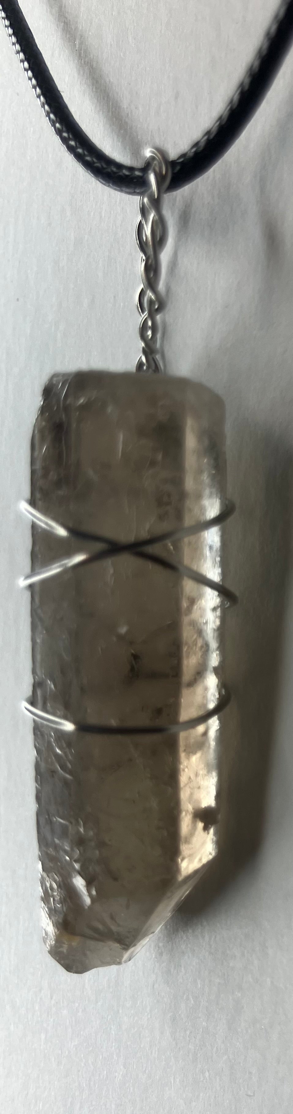 Wire Wrapped Stone and Crystal Necklaces, Stainless Steel