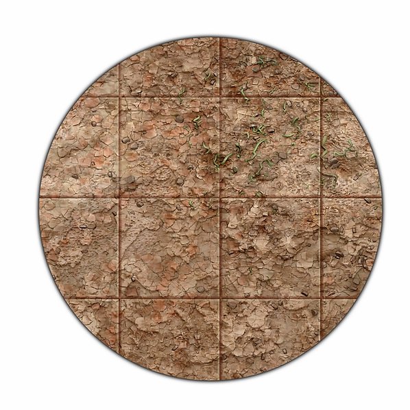 Monster Scenery: 6x4 Adventure Mat - Broken Grassland/Desert Scrubland