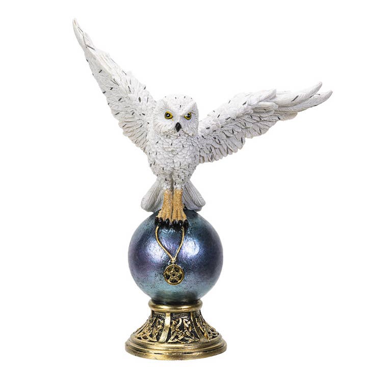 Snowy Owl On Orb