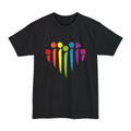 D&D Pride Tall T-Shirt with Dice Rainbow