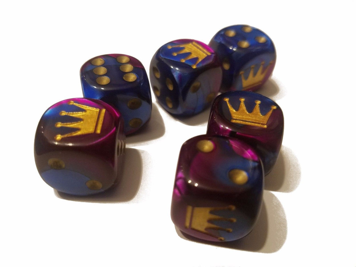 Custom Crown Gemini Blue-Purple Chessex Magic Rare Royal Regal by BrycesDice