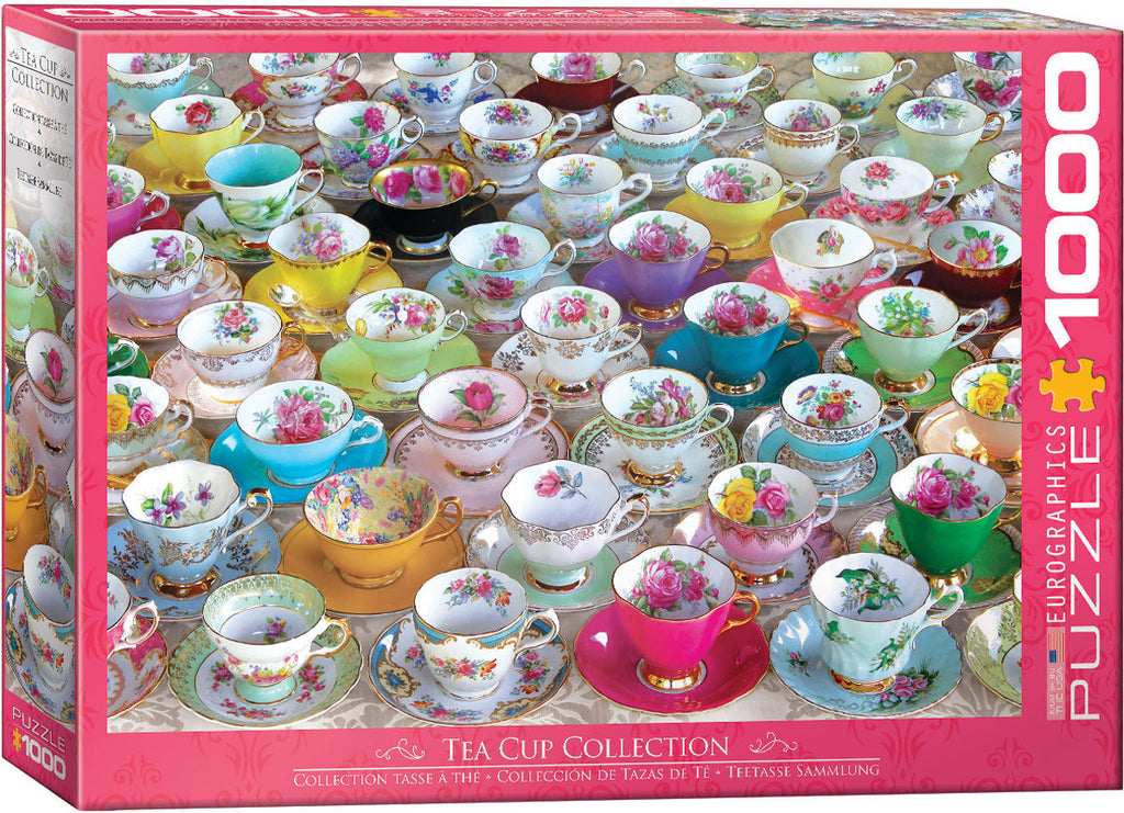 Puzzle: Vintage Art Collages - Tea Cup Collection