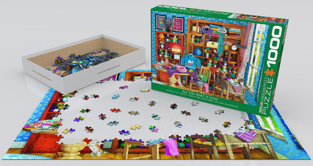 Puzzle: Favorite Pastimes - All you Knit is Love by Paul Normand