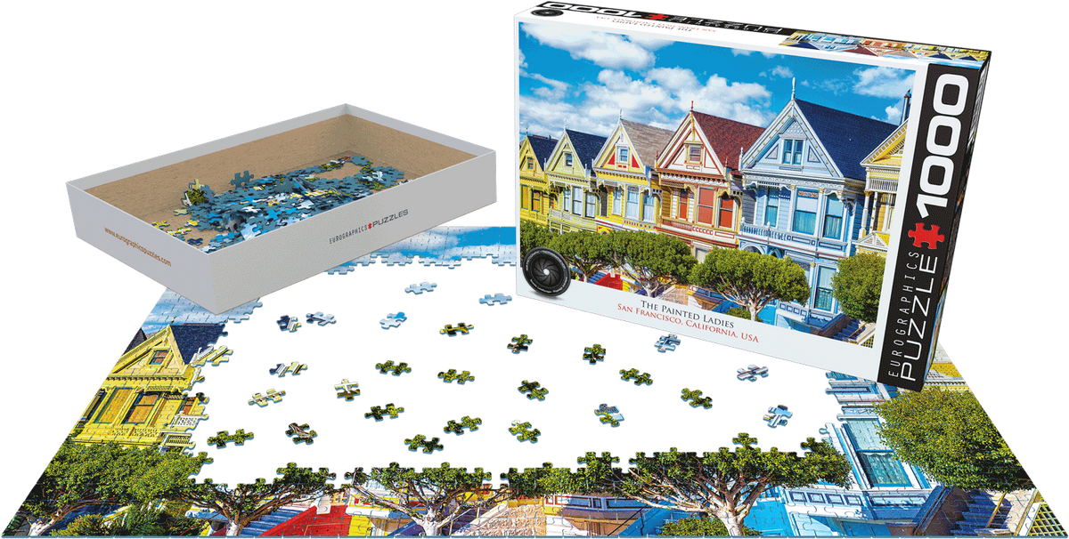 Puzzle: HDR Photography - San Francisco Row Houses